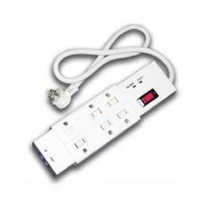6-PLUG OUTLET STRIP WHITE