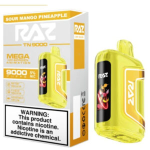 RAZ 9000 SOUR MANGO PINEAPPLE 5CT