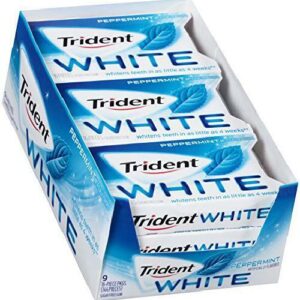TRIDENT WHITE PEPPERMINT 9PK