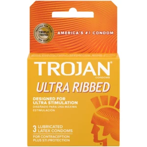 TROJAN ULTRA RIBBED 3PK
