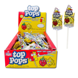 FLAT TOP POP STRAW/LEMON 48CT