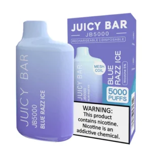 JUICY BAR 5000 BLUE RAZZ ICE 10CT