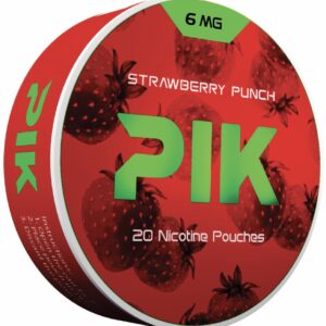 PIK NIC POUCH STRAWBERRY PUNCH 6MG 5CT