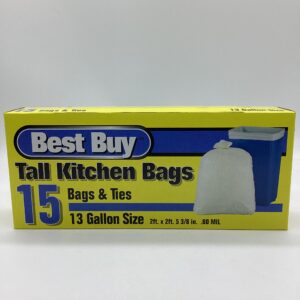 TALL KITCHEN BAGS 13 GAL 15CT