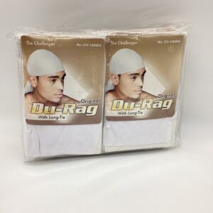DU-RAG WHITE WITH LONG TIE